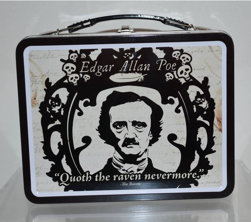 Aquarius Edgar Allan Poe Metal Lunch Box Tin Tote Gothic Horror The Raven Decor